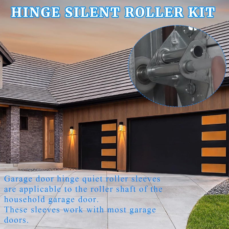 XDDPRO 48pcs Garage Door Hinge Silent Roller Kit Contains Silent Roller Shaft 80mm Length and Roller Shaft Nut Bearing Precision Bearing Replacement Provide Buffer Hardware Accessories Parts Universal - Image 3